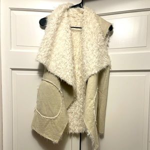 altar'd state fuzzy white vest